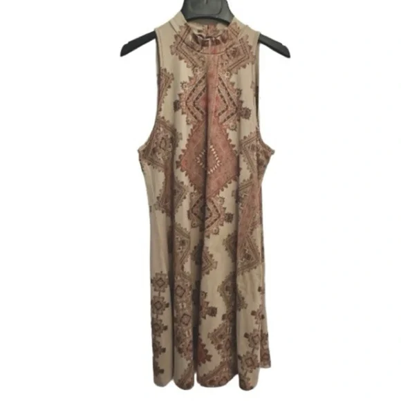 Altar’d State Patterned High Neck Sleeveless Dress M - Picture 2 of 7